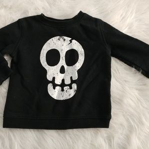 Black Skull Print Sweatshirt Circo Brand